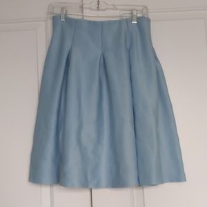 Pleated Casual Sky Blue Skirt